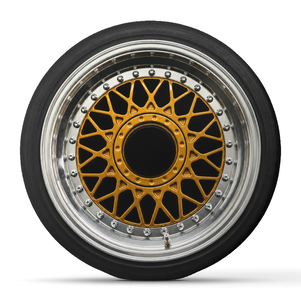 Gold Mesh Car Tire Shaped Plush Pillow Automotive Wheel Rim Cushion Car Enthusiast Gift Sofa Home Decor Accent Throw Pillow