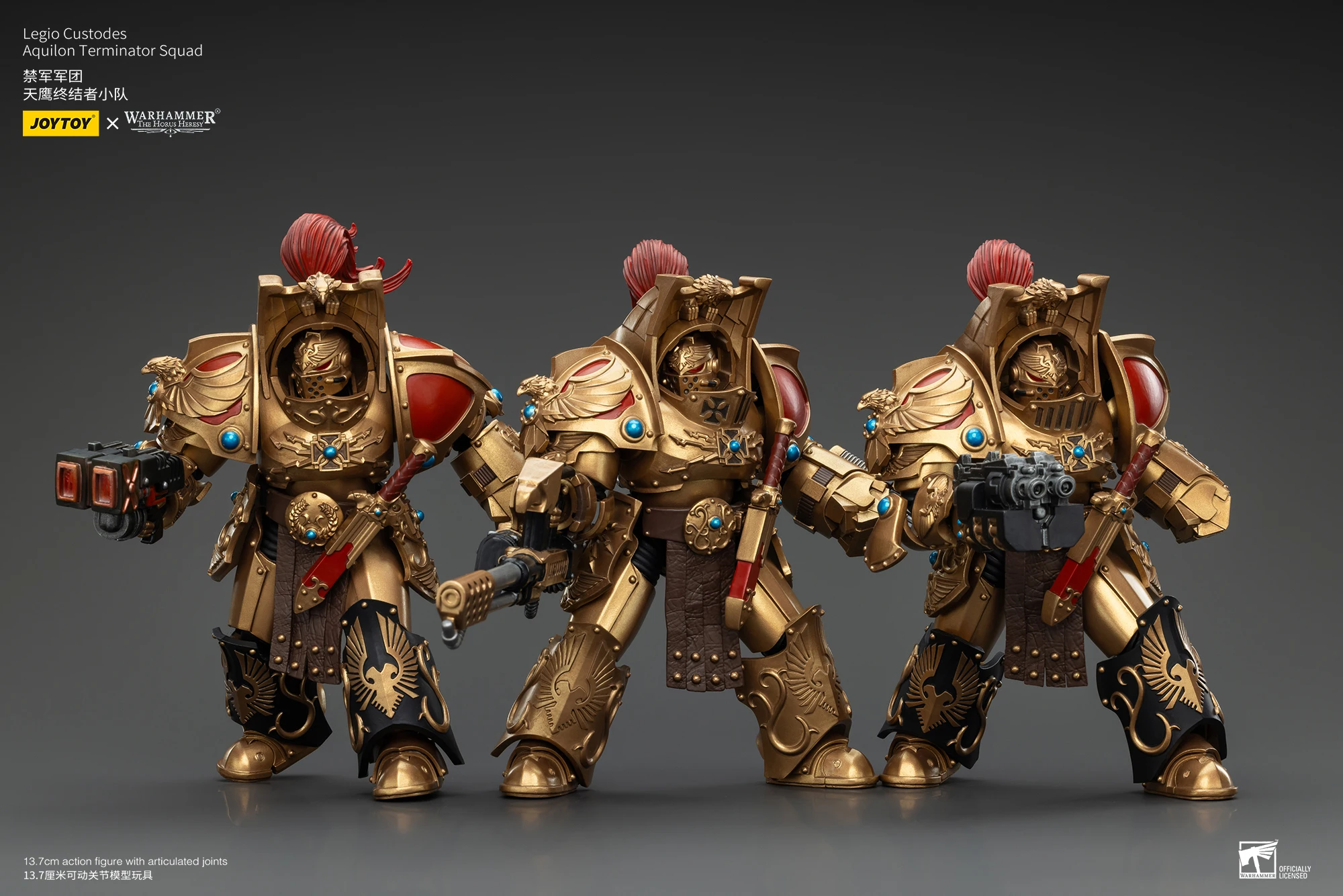 

【Pre-sale】H13.7cm JOYTOY 1/18 40K Legio Custodes Aquilon Terminator Squad 3PCS