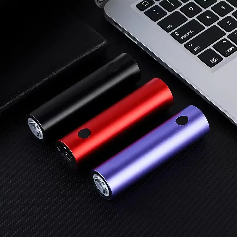 Mini Emergency Power Bank PD18W Fast Charger with Strong LED Torch 5000mah Phone Charger Power Bank Outdoor Portable Powerbanks