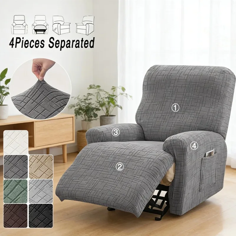 Nordische Jacquard-Sofabezüge, elastische Sesselbezüge, 1-Sitzer, schmutzabweisender Sofaschutz für Wohnzimmer und Zuhause