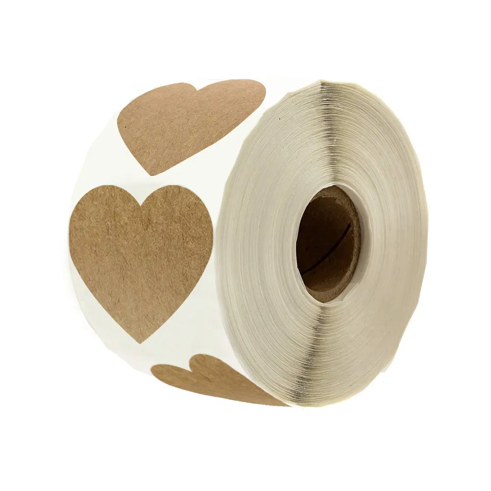 

500 шт. наклеек в форме сердца, пустые бумажные этикетки для декора на День святого Валентина, для подарков, праздничных сувениров, школы