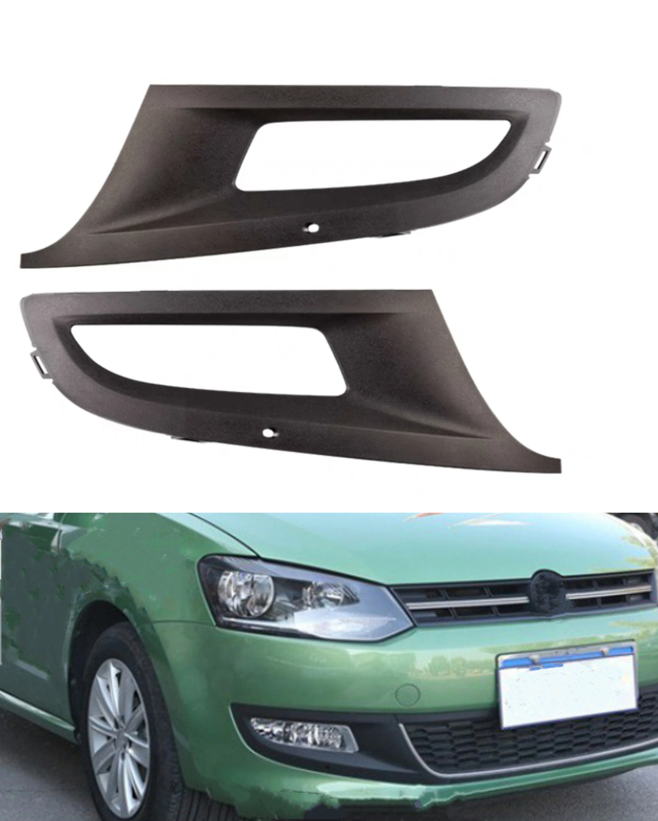 Car Fog Lights Grill Cover Bumper Lower Grille for Volkswagen For Polo 2009 2010 2011 2012 2013 2014 2015