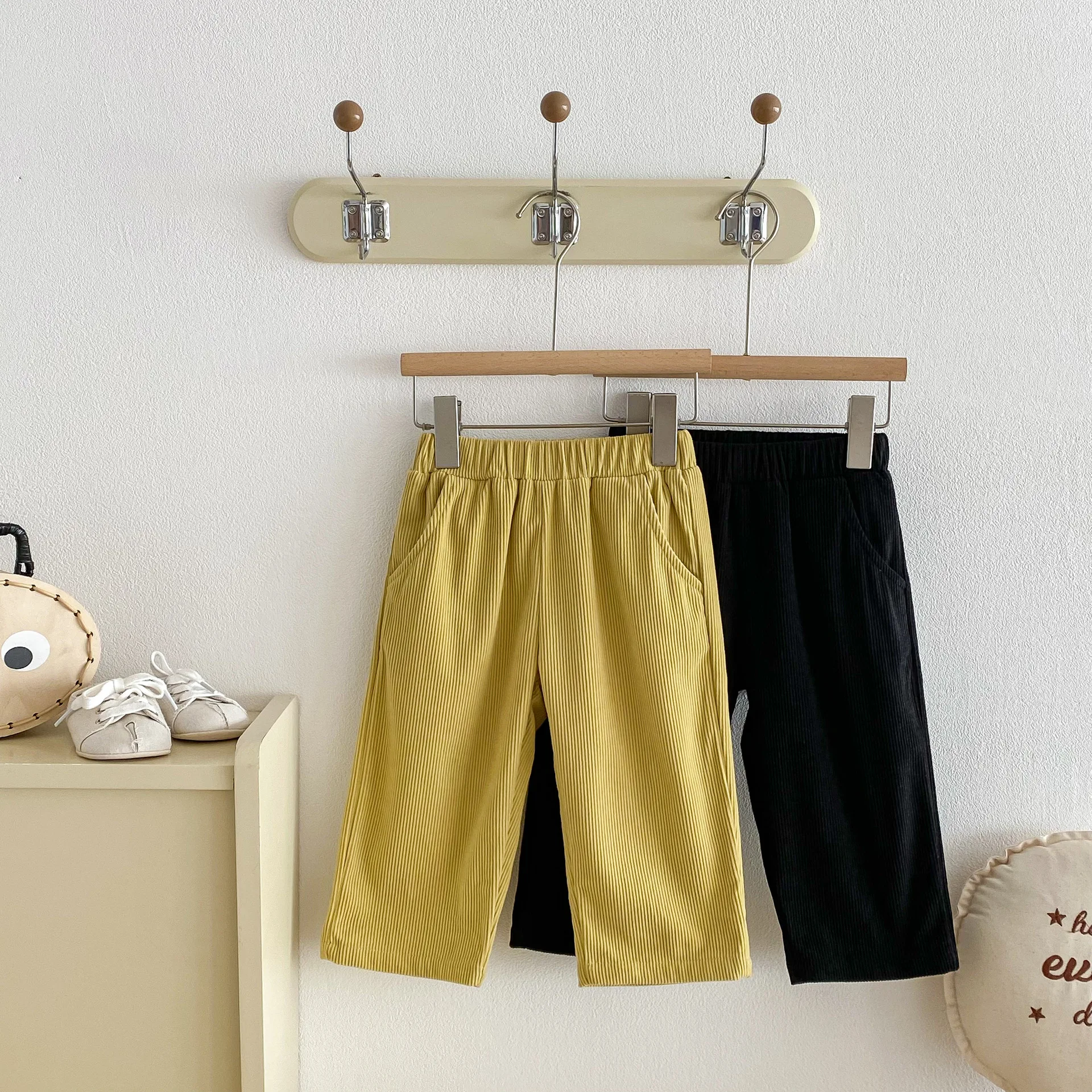 2026 Spring New Children Corduroy Trousers Cotton Girls Simple Casual Pants Fashion Boys Harem Pants Kids Toddler Clothes