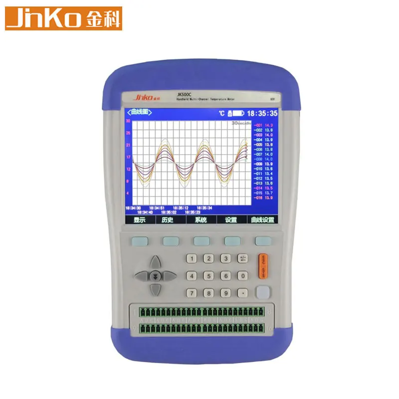 JINKO-probador de temperatura multicanal JK500C-8, grabadora de datos de inspección de aumento de temperatura, 8/16