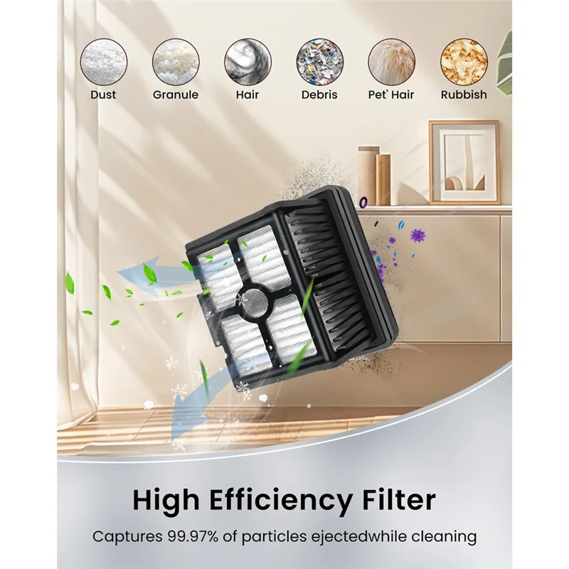 

ABMH-Hepa Filters And Brush Roller For Dreame H12 Pro/ H12 Dual Wet Dry Vacuum Cleaner Spare Parts Accessories Set