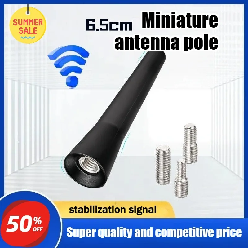 Antena Corta Universal de 6.5cm para Auto, Antena de Techo con Señal FM AM DAB, Mini Accesorios para Vehículo con Tornillos