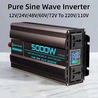 Inversor de onda sinusoidal pura DC 12V/24V/48V/60V/72V a AC 220V/110V 2000W 3000W 4000W 5000W-8000W convertidor de potencia inversor Solar para coche