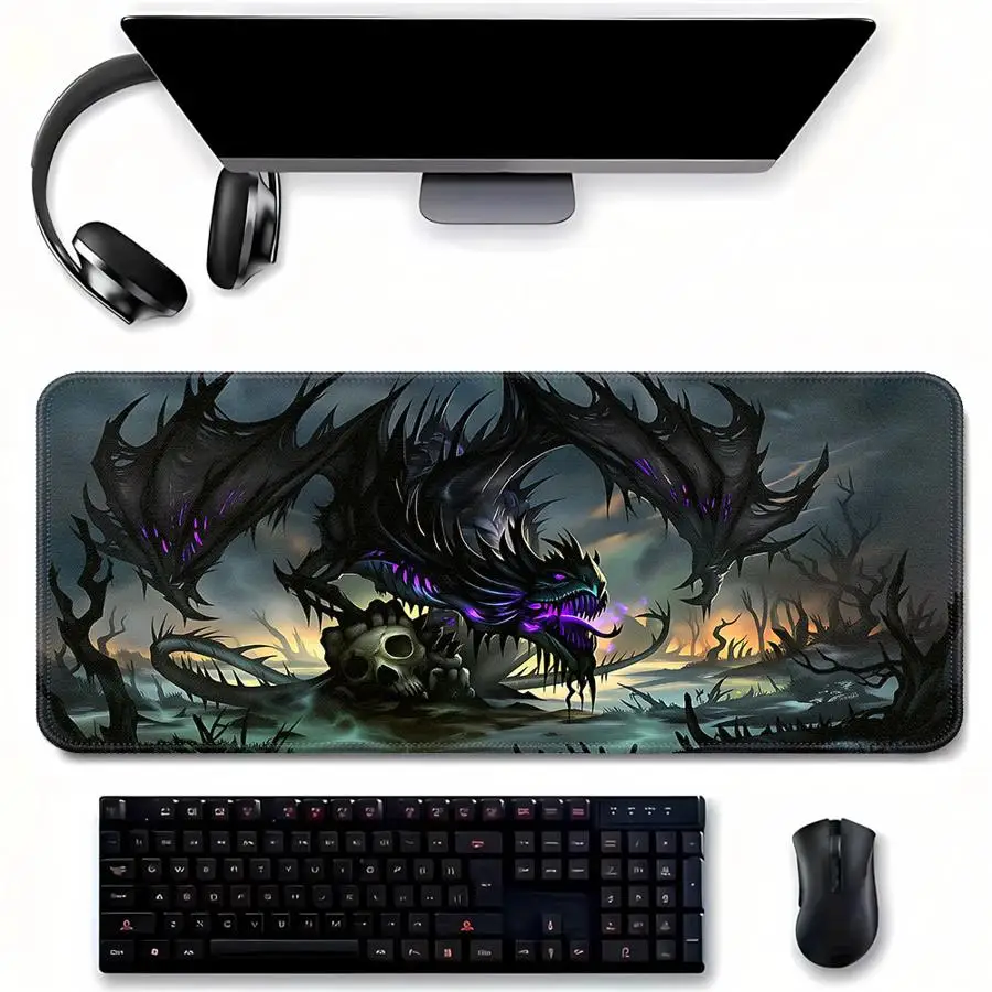 

Dragon With Purple Fire overlock Mouse Pad Keyboard Mouse Pad Computer Laptop Pad Desk accessories office Pad Game Console Pad