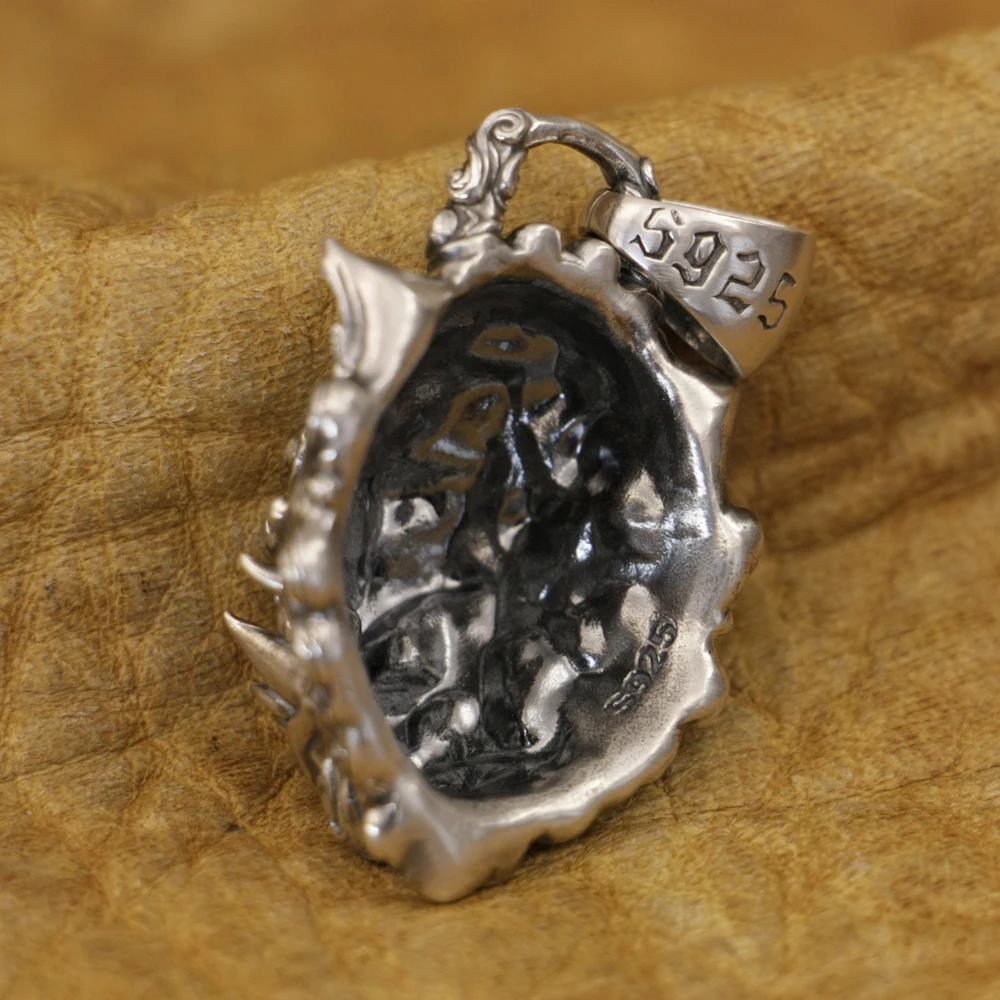 تانغ الأسد 925 الفضة الاسترليني قلادة الشرير كيلين مجوهرات TA405