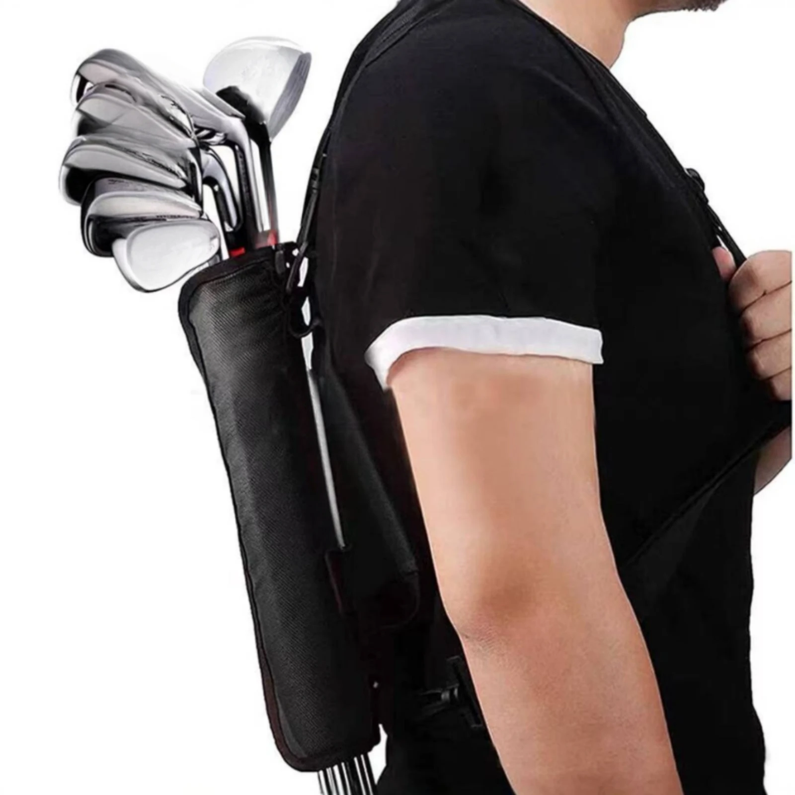 Mini Golf Club Bag Compact Polyester Golf Club Bag with Shoulder Strap Small Sturdy