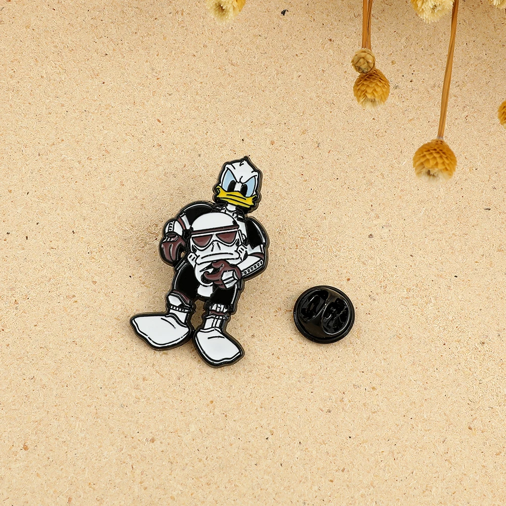 Disney Donald Duck Creativity Brooch Cosplay Star Wars Stormtrooper Enamel Badge Jewelry for Backpack Clothings Pins Accessories