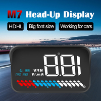 M7 Auto HUD OBD2 GPS Car Head Up Display Speedometer Overspeed Speed Reminder Water Temperature Voltage Fault Fatigue Driving