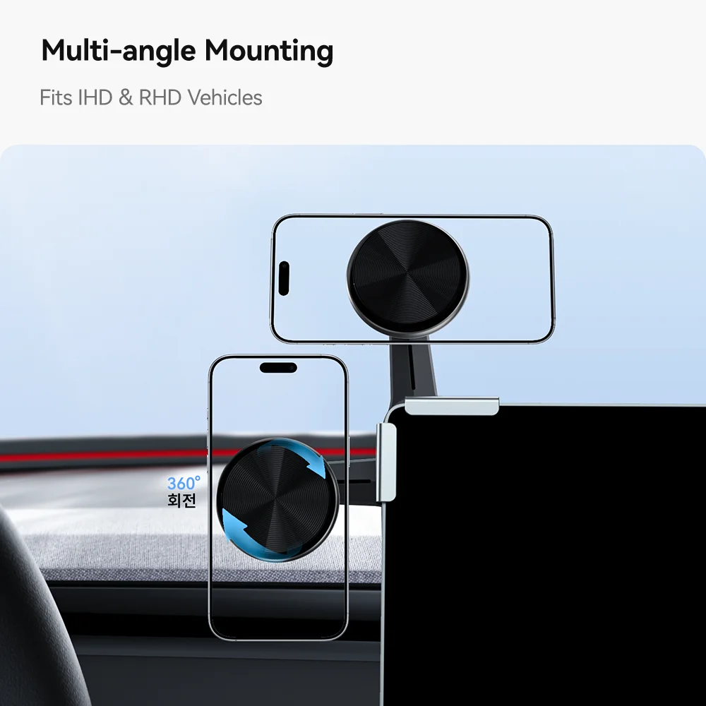 YZ für Tesla Model Y/YL Juniper 3 Highland Bildschirm-Autotelefonhalter 15W Kabelloses Ladegerät Magnetischer Halter für Alle Telefonzubehörteile
