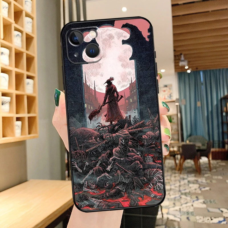 Bloodborne Dark Souls Phone Case For iPhone 11 12 13 14 15 16 Pro MAX 12 13 Mini X XR XS Max Plus Cover Coque