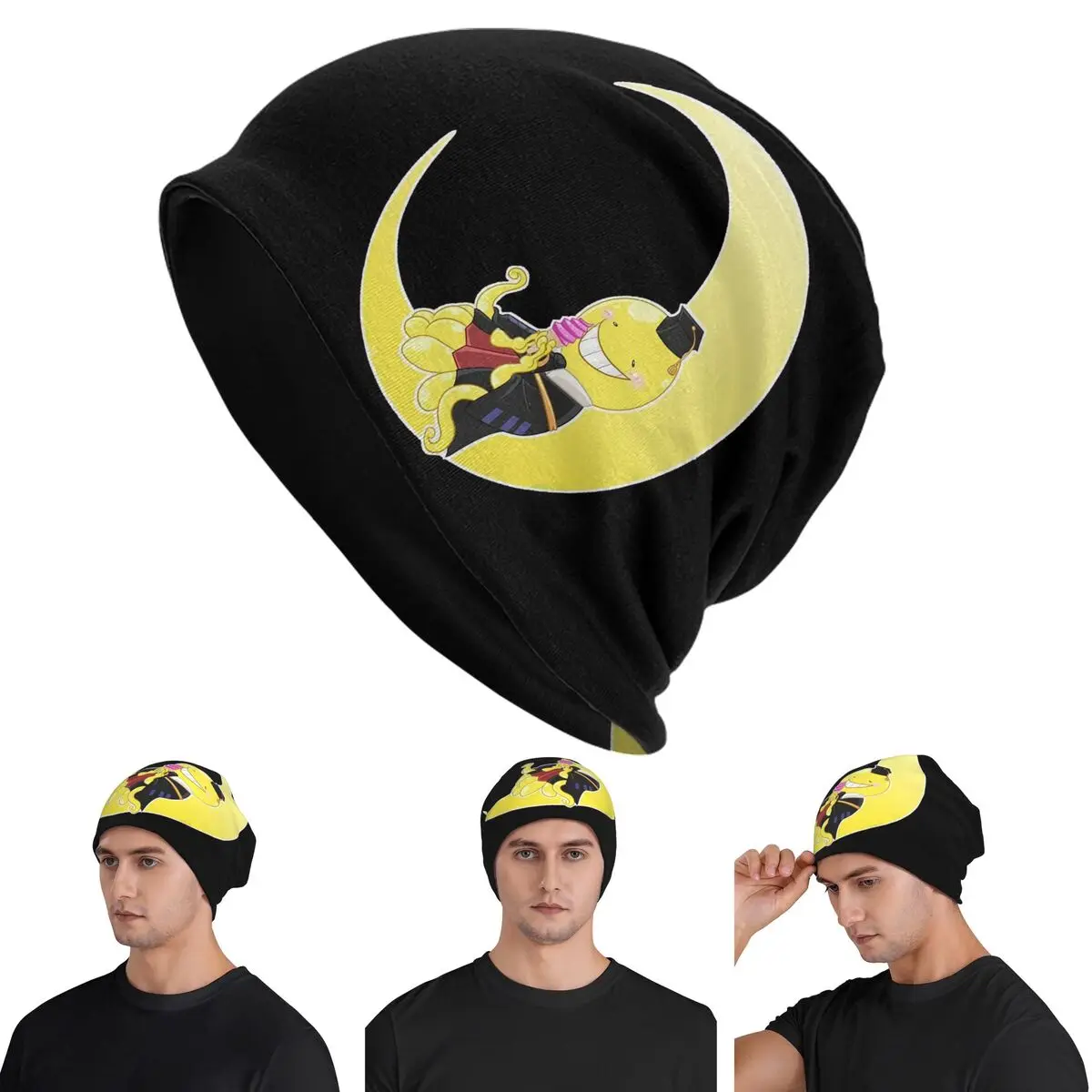 

Assassination Classroom Octopus Koro Sensei Skullies Beanies Hats Warm Autumn Winter Outdoor Cap Knitted Bonnet Caps Adult