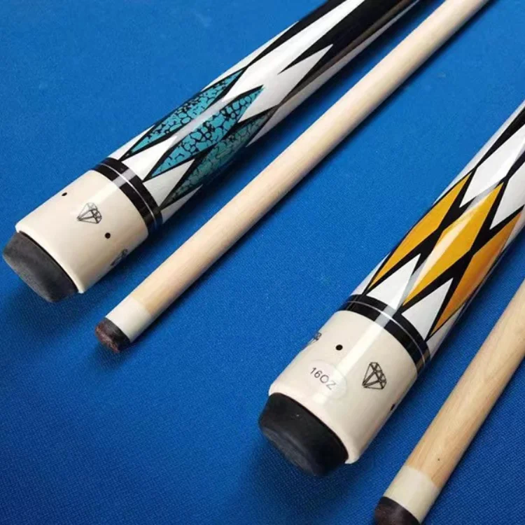 Diamond Billiards Cue Popular Fancy Nine-ball Chinese Black Eight Billiards Cue 13mm Big Head 1/2 Split Billiards Cue