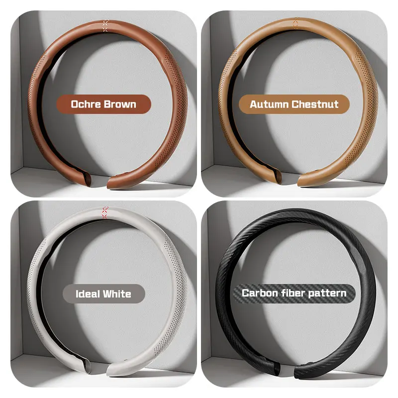 Car Steering Wheel Cover Leather For Seat Cupra Ateca Born Leon IBIZA Raval Formentor Sweat Absorption Anti-slip Tool Accessorie