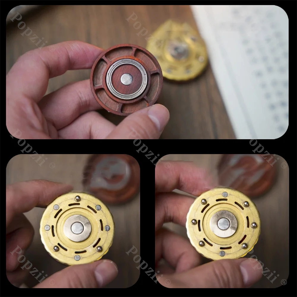 YueXiang EDC YueXiang-moneda magnética de palisandro birmano para adultos, juguete para aliviar el estrés, aparatos para aliviar el estrés en la oficina, juguetes para la ansiedad