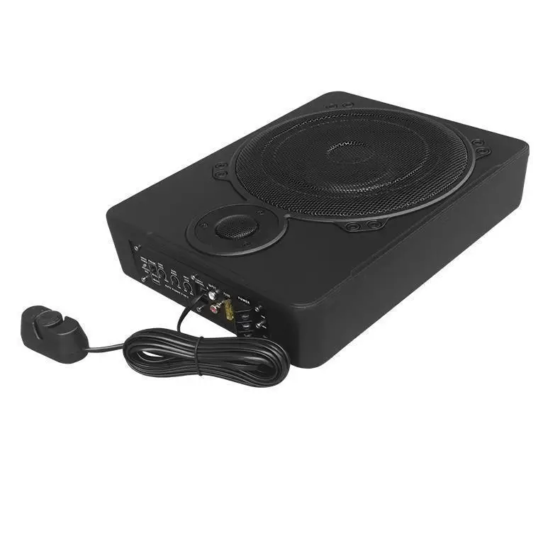 

Car Audio Subwoofer 12v Heavy Bass 10 Inch Bluetooth Aluminum Alloy Car Seat Special Ultra-thin Active with Mounting Cable