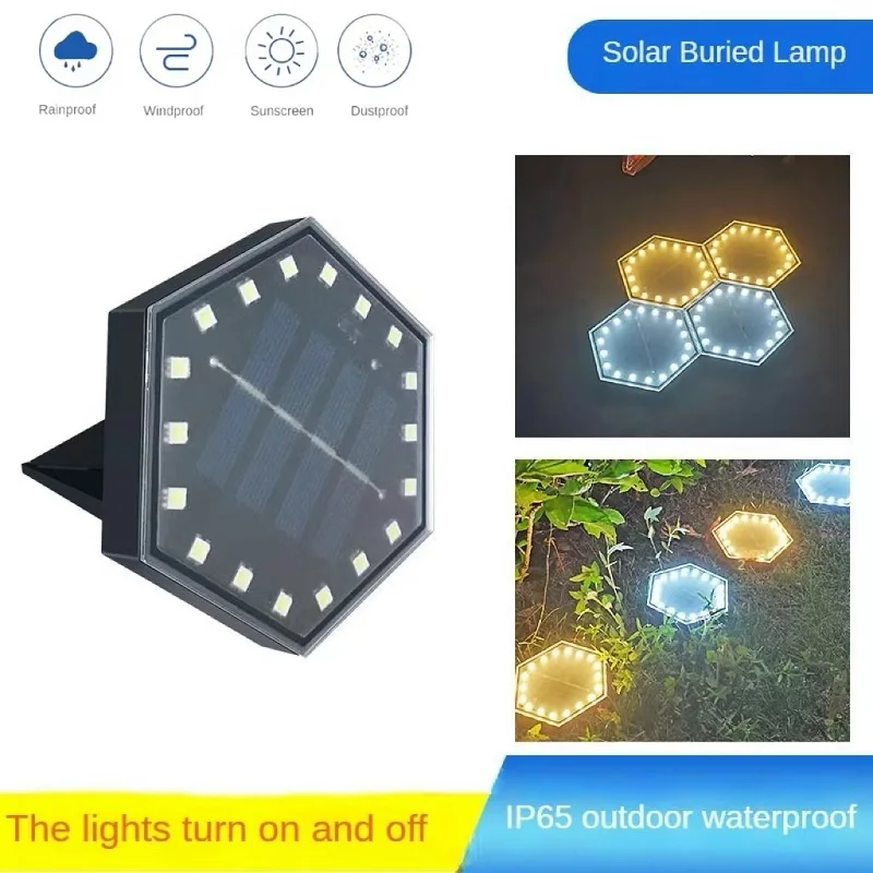 

Solar Waterproof Ground Deck Light, Automatic Switch for Courtyard Deck, Landscape Lighting, Garden Lawn Light