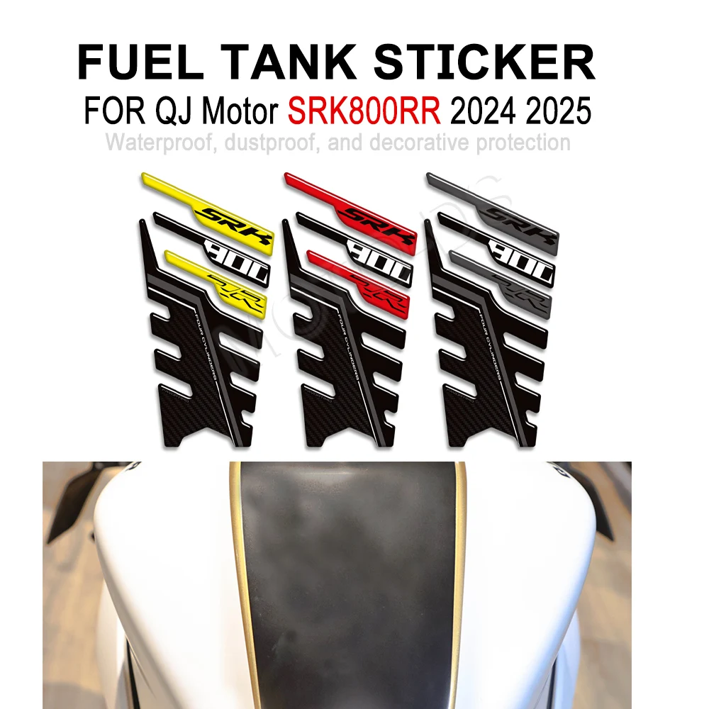 Motorcycle Tank Knee Pads For QJMotor QJ Motor SRK800RR GSR800 SRK GSR 800 RR 3D Resin Anti-Slip Protector Guard Decals 2024-