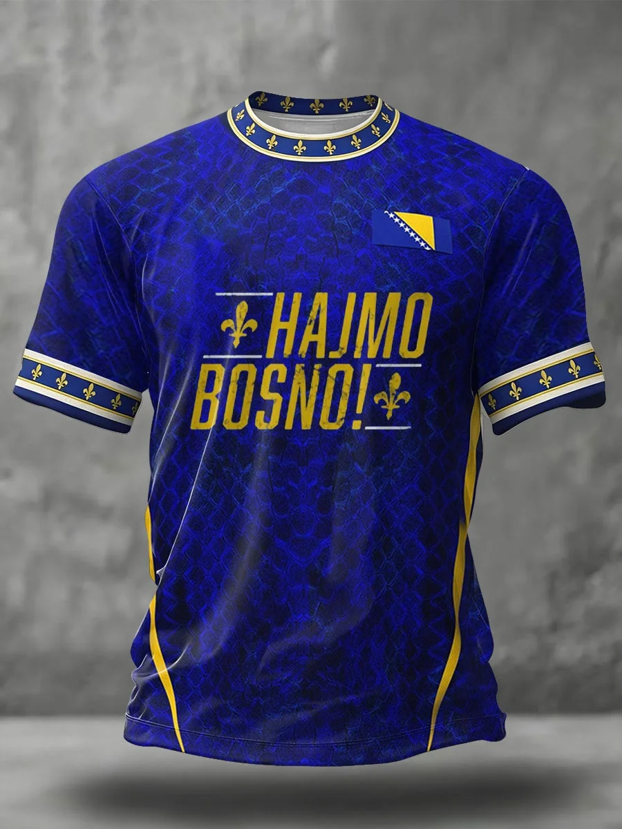 2026 New Bosnia and Herzegovina National Trend Design Football Jerseys, Fan Friendly Quick Drying Casual Sports Men's T-shirts