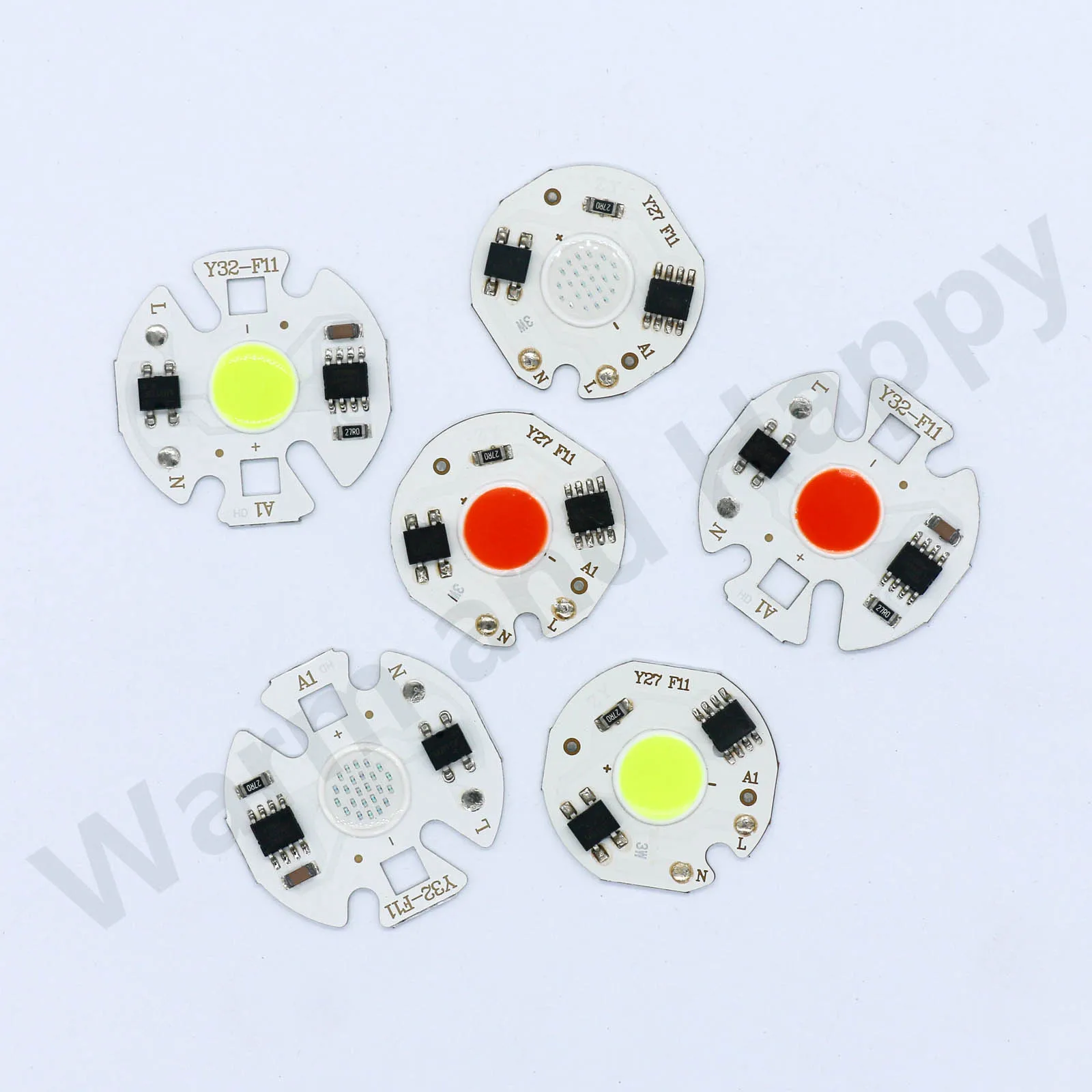 Chip LED COB 3W 5W 7W 9W 27MM 32MM Rosso Verde Blu AC220V Senza driver Adatto per faretti e sorgenti luminose da incasso