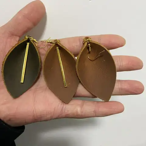 8 best sales läderörhänge - №8