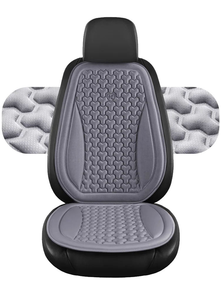 Karcle Universal-Autositzbezüge, komplettes Set, 3D-Struktur, atmungsaktives Sitzkissen, größere Sitzschutz, Anti-Schweiß-Autoabdeckung – Detail 1
