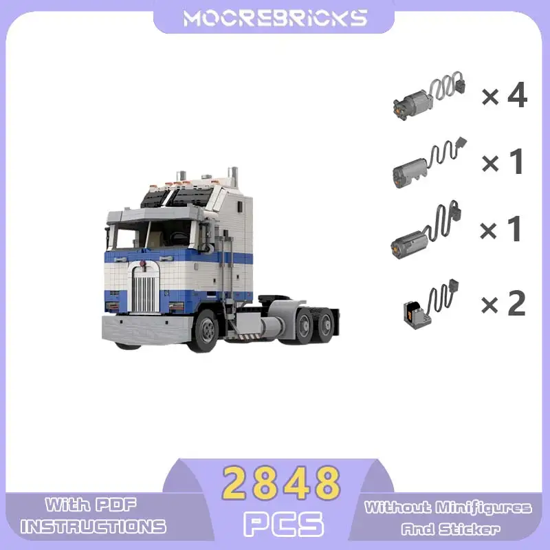 Classic Motor Machine Tractor K100 6X4 Semi Truck 10x4Tractor DIY Car MOC Building Blocks Sets Assembly Model Bricks Toys