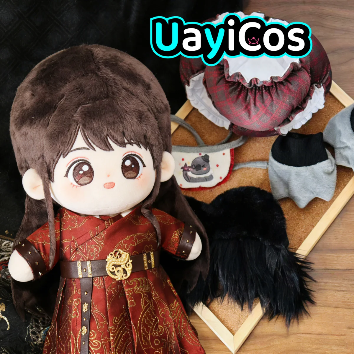 

20cm Doll Clothes Earl Prince Handsome Vintage Ancient Hanfu Red Costume Suit Stuffed Plushies Doll Accessories Anime Toy Kids