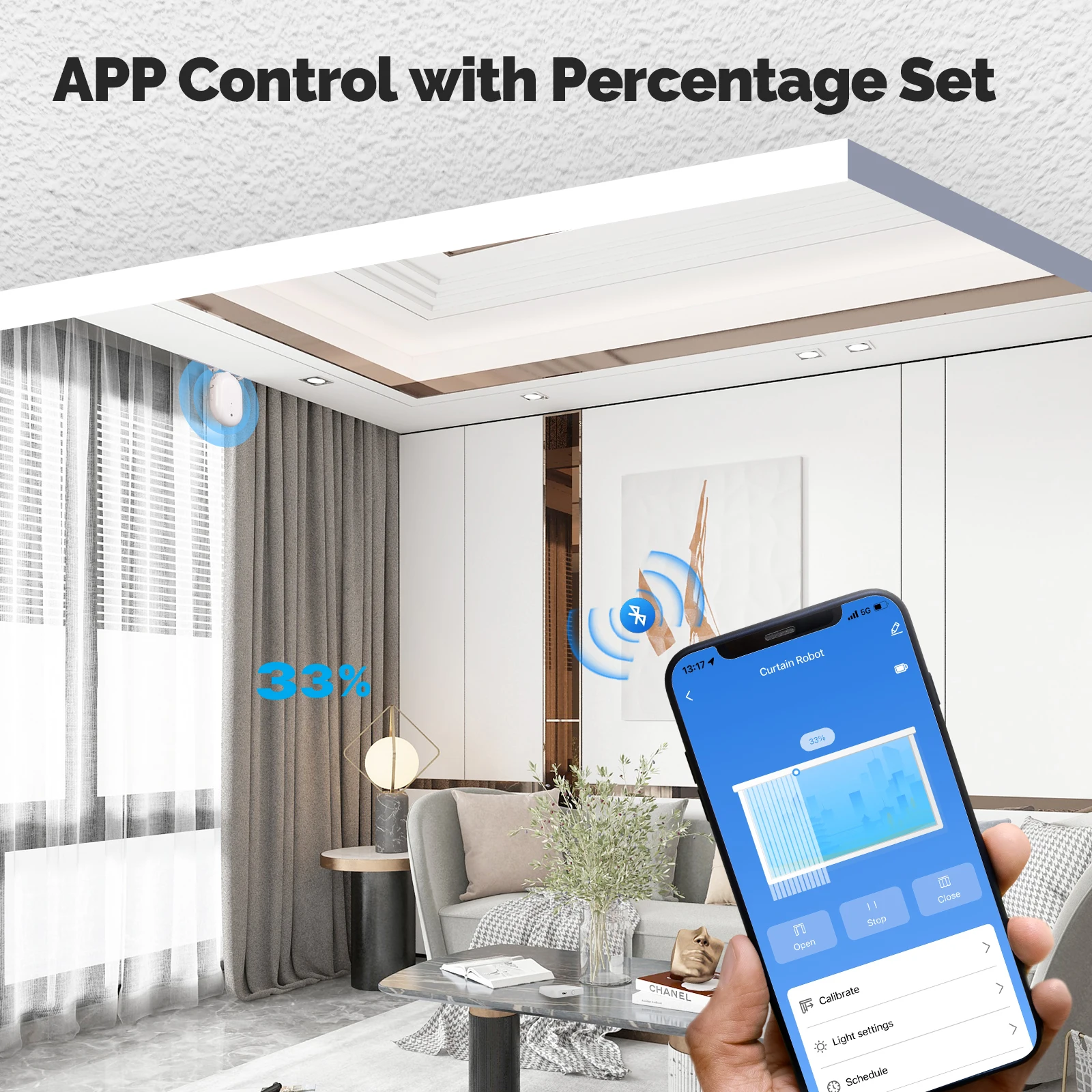 Moes tuya bluetooth inteligente cortina elétrica robô cronometragem abridor automático sensor de luz app controle remoto suporte alexa google casa