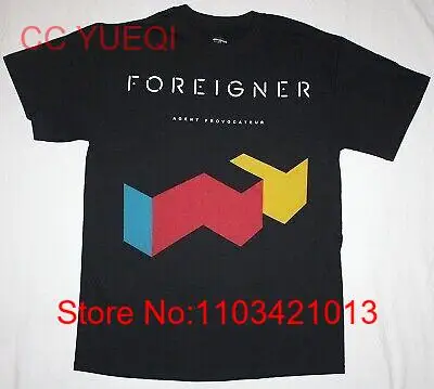 FOREIGNER AGENT PROVOCATEUR '84 NEW BLACK T-SHIRT