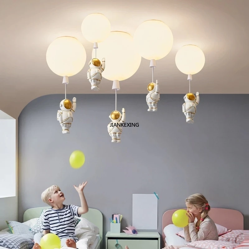 

Modern Astronaut Balloon Ceiling Lamp For Children Nursery Room PVC Ball LED Pendant Light House Decor Fixtures