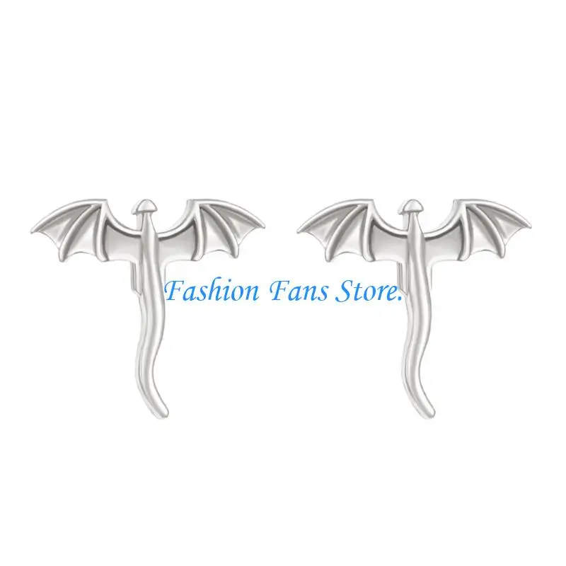 1 Pair Sophisticated Earrings Ear Jewelry Dragon Studs Earring Delicate Ears Pendant Copper Texture for Fashion Lover