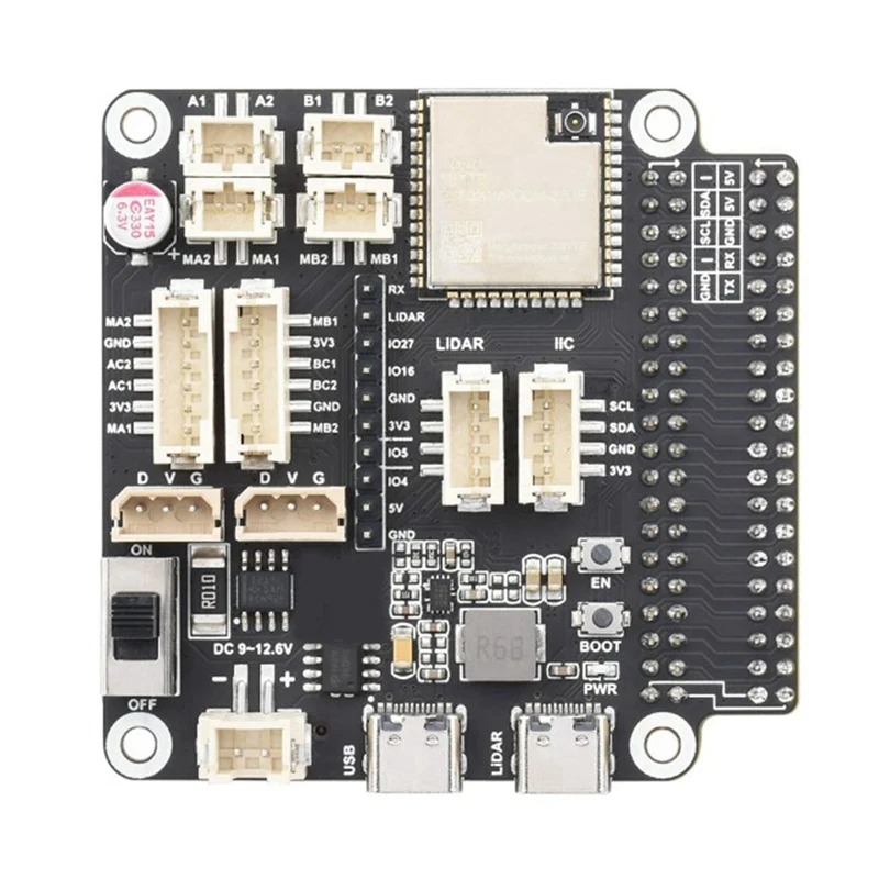 

Общая плата драйвера для роботов ESP32, макетная плата, серводвигатель, интерфейс ввода-вывода, поддержка WIFI Bluetooth и ESP-NOW