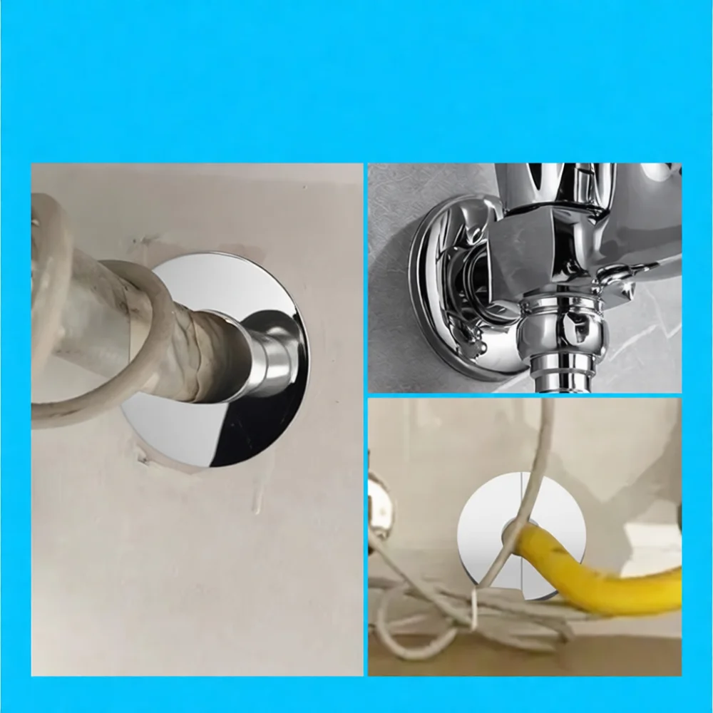 Durable Stainless Steel Split Wall Escutcheon Plate For Pipe Hole Decorative Cover Round Plumbing Fixture Hardware Accessory