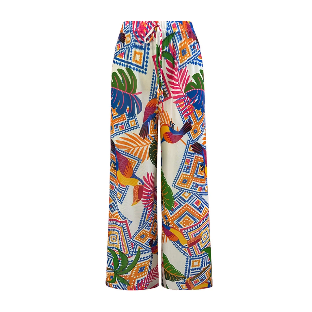 S - XXL Neuer bedruckter Damen-Badeanzug mit langen Ärmeln, einteilig, mit Sarong-Hose, gepolstert, Badeanzug, Badebekleidung, V8118 – Detail 6