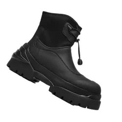 2024 New  Men's Retro High-top Heightening Thick-soled Outdoor Function Wind Elastic Elastic Platform Boots