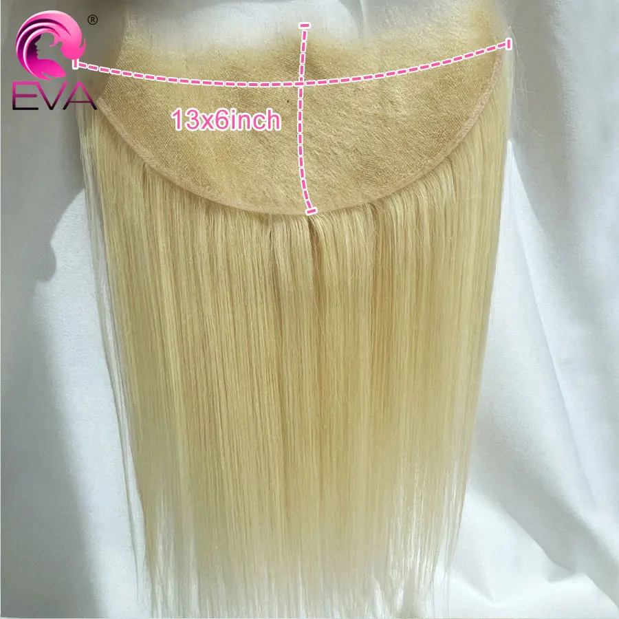 Eva Hair Real HD Lace Frontal #613 Blonde Color 5X5 HD Lace Closure Human Hair Pre Plucked Straight & Body Wave 613 HD Frontals