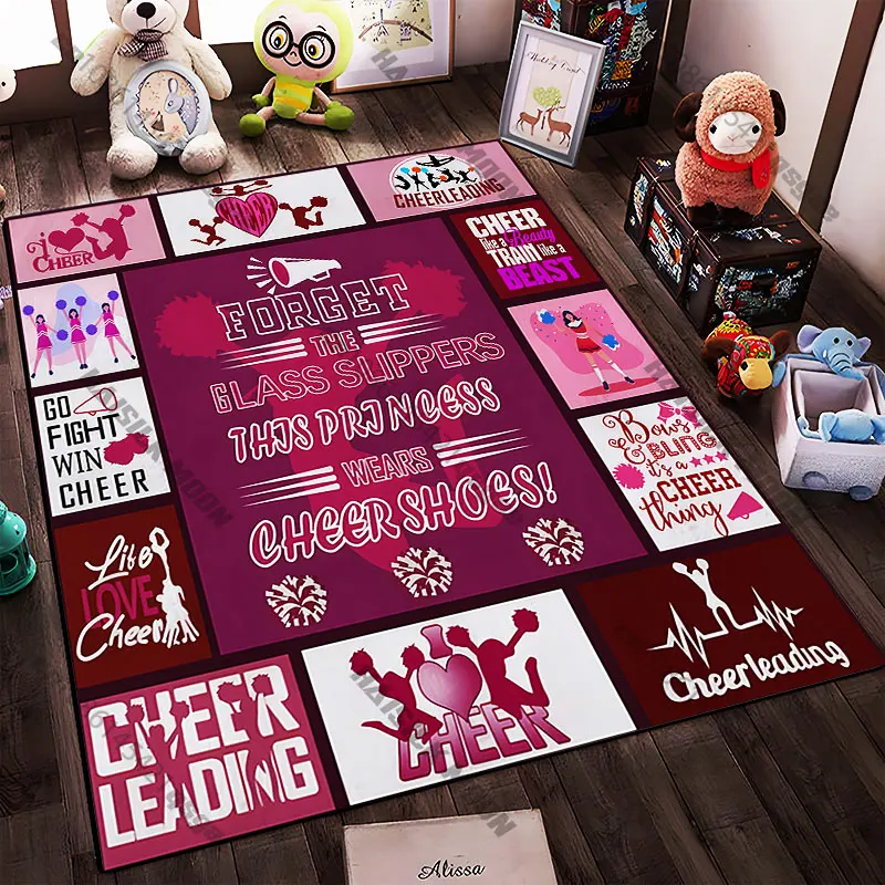 21 Sizes Cheerleading passion empowerment teamwork celebration Printed Area Rugs for Adult Yoga Mats Living Room Decor