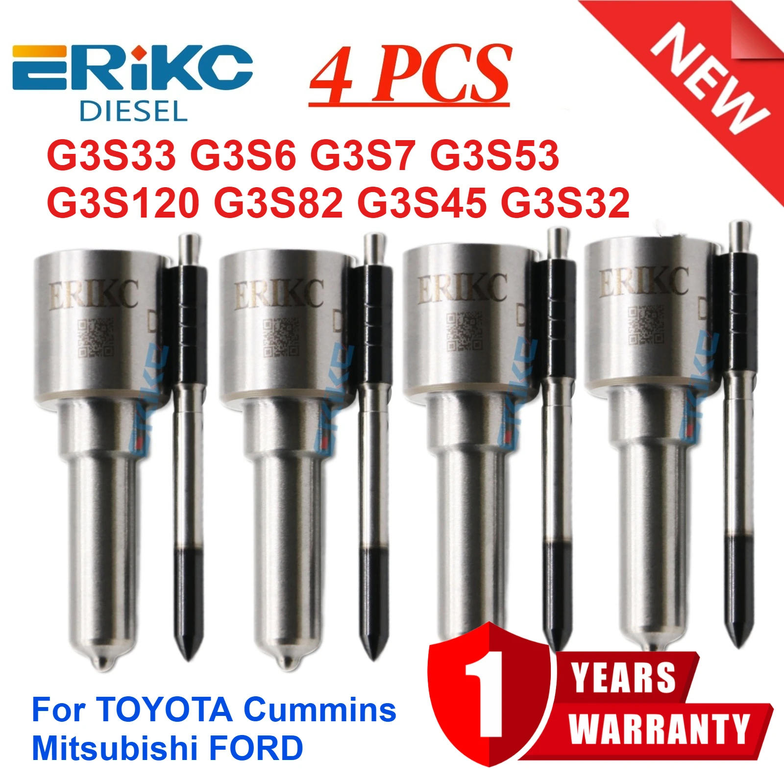 

4 шт. G3S33 G3S6 G3S7 G3S53 G3S120 G3S82 G3S45 G3S32 Дизельная форсунка для TOYOTA Cummins Mitsubishi FORD