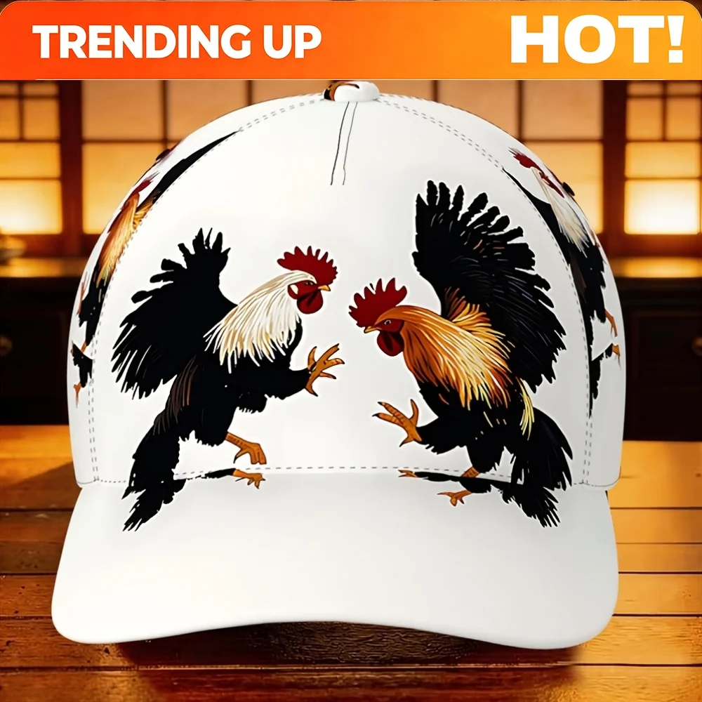 Customization Fighting Rooster Animal Men'S Baseball Cap Fashion Casual Outdoor Travel Sports Daily Wear Gift Christmas Gift Bqm
