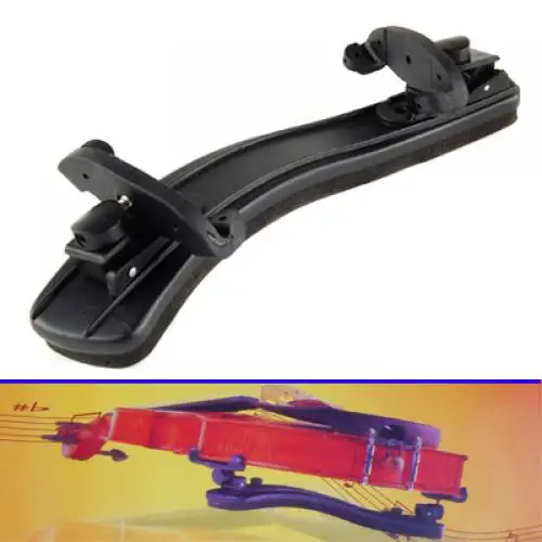 Violin Shoulder Rest Pad Black Foam Cushion for Violin Accessories Collapsible Feet Adjustable Angle for 3 4 Violin