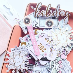 Creative Path Paper Die Cuts Shapes Embellishments Ephemera 134pcs Pack Foil Craft Scrapbooking Cardmaking Journaling Decoration
