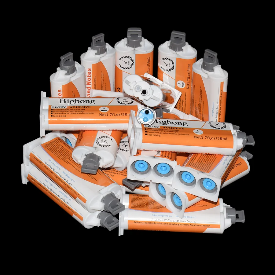 

1/2/5/10/20pcs 50ml Epoxy Resin Black AB Glue 1:1 Two-Component Structural Adhesive for 50ml Caulking Gun Dispenser 1:1 Glue Gun