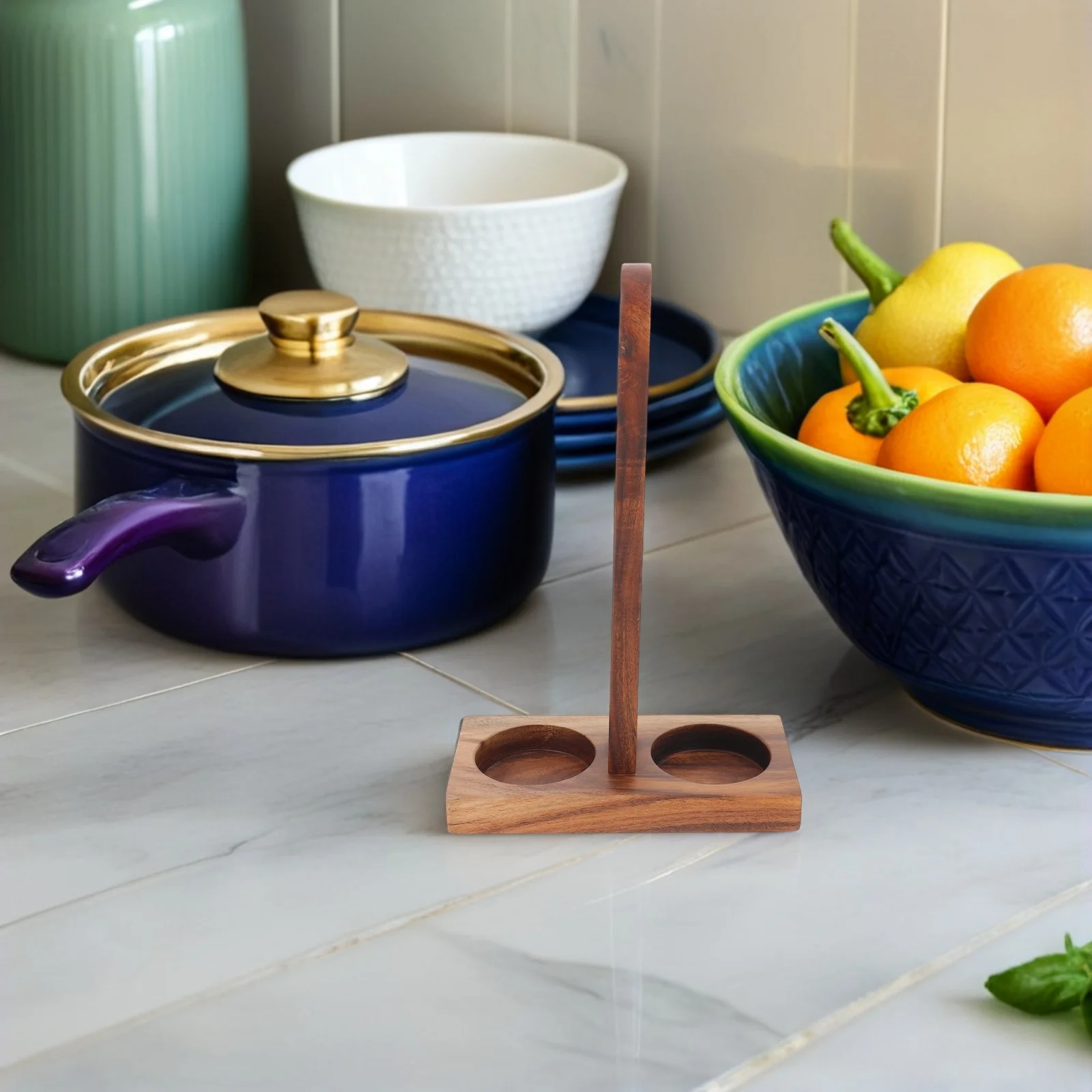 

Wooden Pepper Grinder Base Handle Stable Stand Compatible Various Spice Mills Kitchen Counter Tray Salt Pepper Holder