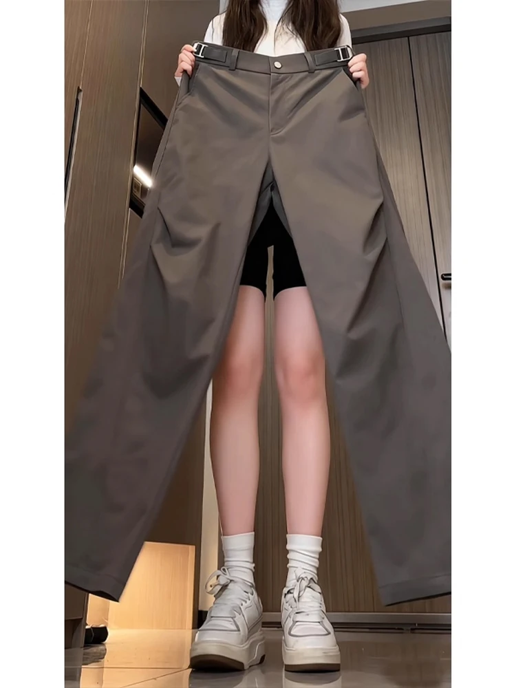 

Окрашенные в американском стиле широкие брюки в стиле ретро, мужские осенние брюки CleanFit, рабочая одежда, высококачественные расклешенные брюки с морщинами, повседневные брюки