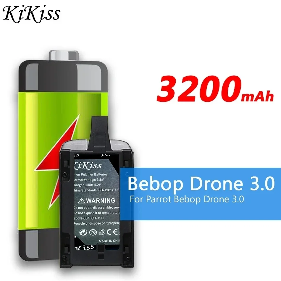 

For Parrot Bebop Drone 3.0 Lipo Battery Upgraded Lipo Battery Outdoor Drone Backup Durable Drone Battery 3200mAh