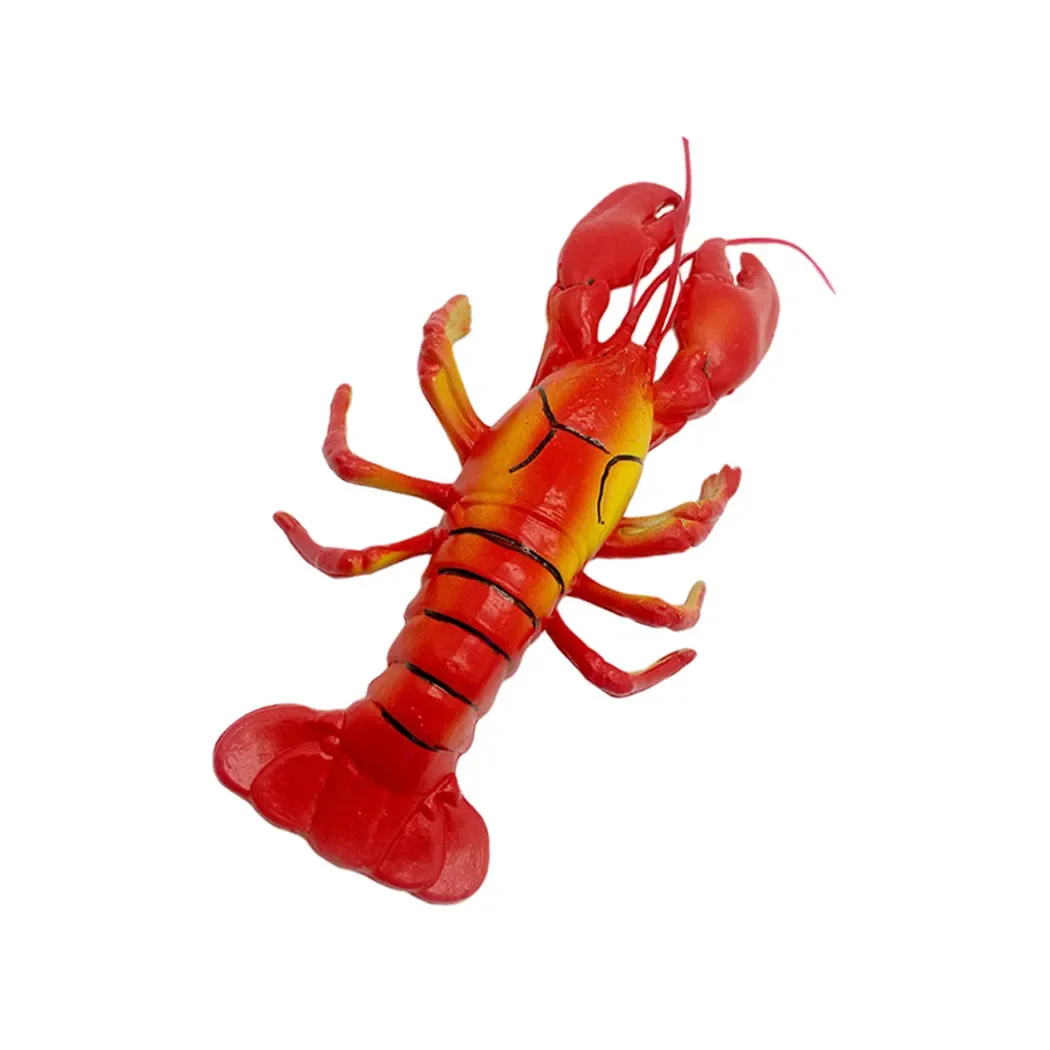 จําลองกุ้ง 14x5 นิ้วปลอมกุ้งก้ามกรามสําหรับจอแสดงผลประดิษฐ์สัตว์ทะเลตกแต่งการผลิตชุดน้ํา
